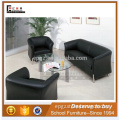 High Quality Office Furniture Cow Leather Sofa With Stainless Steel Legs